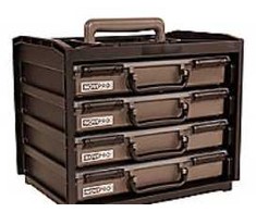 Raaco NOVIPRO handyBox 55x4 – nešiojama dėžutė su 2 x Assorter 55 4x8-15 ir 2 x Assorter 55 4x8-17