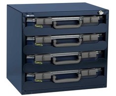 „raaco SafeBox 55x4“, mėlyna, spyruoklinis plienas, 451 mm, 330 mm, 403 mm, 18,3kg