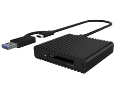 RaidSonic ICY BOX IB-CR404-C31, CFast 2.0, Juoda, 10000 Mbit/s, Aliuminis, Maitinimas, Windows, macOS, ChromeOS