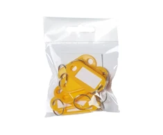 Raktų pakabutis, BNT, 50x23 etiketės dydis (P x A): 30x15 mm, plastikas, geltona - (10 vnt.)