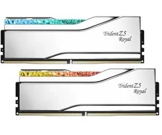 RAM 32 GB G.Skill DIMM DDR5-7600 (2x 16 GB) Dual-Kit (Sidabrinis. F5-7600J3646G16GX2-TR5S. Trident Z5 Royal. INTEL XMP)