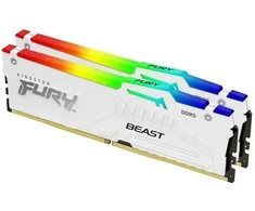 RAM Kingston Technology FURY Beast 32GB 6000MT/s DDR5 CL36 DIMM (2 vnt. rinkinys) balta RGB EXPO, 32 GB, 2 x 16 GB, DDR5, 288 kontaktų DIMM, balta