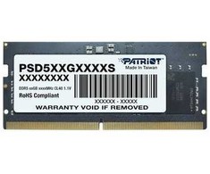 RAM Patriot Memory Signature PSD58G480041S, 8 GB, 1 x 8 GB, DDR5, 4800 MHz, 262-pin SO-DIMM