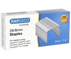 Rapesco S11880Z3, segtukų paketas, 8 mm, 5000 segtukų, cinkuotas plienas, sidabrinė, 210 g