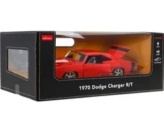 Rastar 1970 Dodge Charger RT raudonas RASTAR modelis 1:16 Nuotolinio valdymo automobilis + Nuotolinio valdymo pultas