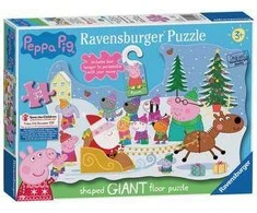 Ravensburger Ravensburger 5534 Peppa Wutz kalėdinė dėlionė su durelėmis, 32 vnt.
