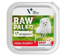 RAW PALEO Pate Mini Puppy jautiena - šlapias maistas šuniukams - 150 g