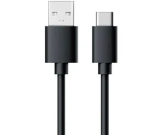 Kabelis USB Realpower USB-A - USB-C 0.6 m Juodas (255650)