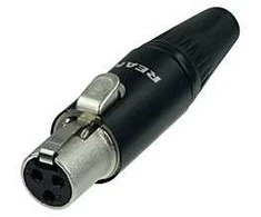 REAN RT3FC-B, XLR, juodas, sidabrinis, cinko, aukso, 5 A, -30 - 85 °C