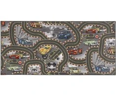 Rebel Roads Žaidimų kilimėlis - Lenktynių trasa - 95 x 200 cm
