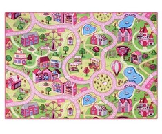 Rebel Roads Sweet Town vaikiškas kilimėlis, rožinė, 140x200cm (21613695)