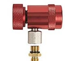 Refco Manufacturing „Refco RC-1234yf-R“ – automobilio oro kondicionieriaus aptarnavimo vožtuvas, 1/4 colio SAE, raudonas