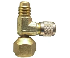 Refco Manufacturing Schrader T formos jungtis A-31851 su aplinkkeliu