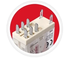 RELPOL Relės komplektas 8A 2 C/O 24VAC, kištukinis relė su lizdu ir LED varžtiniais gnybtais
