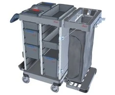 Valymo vežimėlis, Vileda Origo 2 Ready-to-Go, CX, 66x60x141,5cm, pilkas, aliuminis/PA/PP/plienas, drėgnoms...