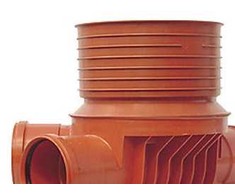 Valymo-apžiūros šulinys 315-110 mm T4 - tiesus srautas ir vandens įvadas. Uponor PP