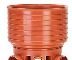 Valymo-apžiūros šulinys 425-250 mm T2 - tiesus srautas ir H+V įvadas. Uponor PP