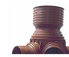 Valymo-apžiūros šulinys 425-250 mm T3 - tiesus srautas ir kairysis įvadas. Uponor PP