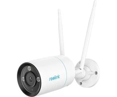 Reolink W330 – 4K „Wi-Fi 6“ kamera, 2,4/5 GHz dviejų dažnių „Wi-Fi“, spalvotas naktinis matymas, asmenų / transporto priemonių / gyvūnų aptikimas, IP apsaugos kamera, vidaus ir lauko, laidinė ir belaidė, „Google Assistant“, sieninė, balta