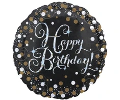 Riethmuller Europe Folija balionas Happy Birthday Sparkling, 43 cm