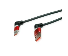 ROLINE 11.02.8346, 2 m, USB C, USB A, USB 2.0, 0.48 Gbit/s, Juodas, Raudona