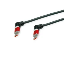 ROLINE 11.02.8348, 2 m, USB C, USB C, USB 2.0, 0.48 Gbit/s, Juodas, Raudona