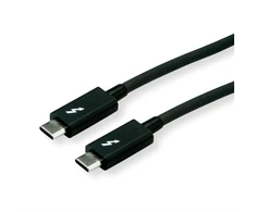 ROLINE 11.02.9041, Kištukas, Kištukas, 1 m, Juoda, Auksinė, 20 Gbit/s