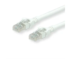 Roline Komutacinis kabelis CAT6A 0,5 M UTP, LSZH, baltas, RJ45 neekranuotas