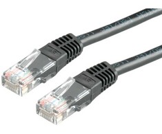 Roline PatchCord, UTP, Kat. 5e, 2m, juoda (21.15.0545)