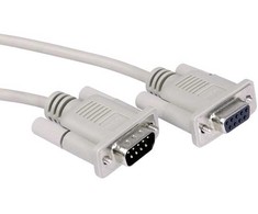ROLINE RS232 kabelis, DB9 M - F 1,8 m, pilkas, 1,8 m, kištukas, lizdas, 1,8 mm, pilkas