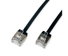 Roline ROLINE U/FTP Data Center Patch Cord Cat.6A (Class EA), LSOH, Slim, Ultra Short Connector, juoda, 0,5 m
