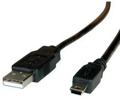 ROLINE USB 2.0 kabelis, A tipas - 5 kontaktų Mini 1.8 m, 1.8 m, USB A, Mini-USB B, USB 2.0, Vyriškas/Vyriškas, Juodas