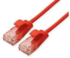 Roline ROLINE Žalias UTP patchkabel Cat.6A (EA klasė), LSOH, extra dun, raudona, 2 m