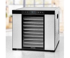 Rommelsbacher Dörrautomat DA 1050(edelstahl/juodas, 1.100 Watt, Dörrfläche 39,4cm x 38cm pro Ebene)