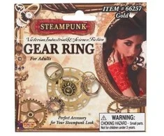 Rubies Steampunk piršto žiedas