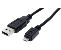 S-Conn helos USB 2.0 Kabelis USB-A Stecker/USB-B micro Stecker 0,5 m, juodas, lose