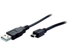 S-Conn S/CONN 14-16035, 2 m, Mini USB B, USB A, USB 2.0, 0,48 Gbit/s, Juoda