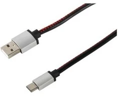 S-Conn S/CONN 14-50099, 0,9 m, USB A, USB C, USB 2.0, 0,48 Gbit/s, Juoda, Raudona