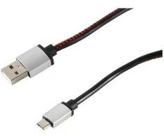 S-Conn S/CONN 14-50105, 2 m, USB A, Micro-USB B, USB 2.0, 0,48 Gbit/s, Juoda, Raudona