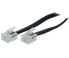 S-Conn S/CONN maksimalus ryšys 70083-, 3 m, RJ-11, RJ-11, vyriškas, vyriškas, juodas