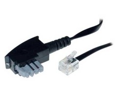 S-Conn S/CONN maksimalus jungiamumas 70120-6/2, 10 m, TAE-N, RJ-11, juodas, kištukas, kištukas