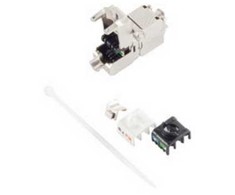 S-Conn BS08-10002, plokščias, sidabrinis, RJ-45, 26/22
