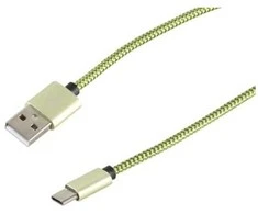 S-Conn S/CONN 14-50119, 0,9 m, USB A, USB C, USB 2.0, 0,48 Gbit/s, Žalias