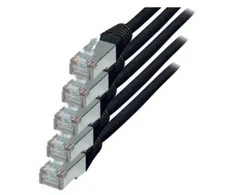 S-Conn S/CONN kat. 6 S/FTP 0,5 m, 0,5 m, Cat6, S/FTP (S-STP), RJ-45, RJ-45, juodas