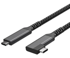 Shiverpeaks USB-C įkrovimo kabelis USB C/C 3.2 100W PD tekstilinis 90° 2m (FL31-75017)