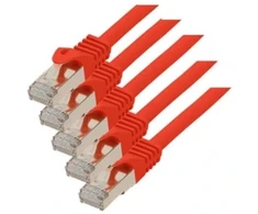 S-Conn S/CONN RJ45-RJ45, m-m, 0,5 m, 0,5 m, Cat7, S/FTP (S-STP), RJ-45, RJ-45, raudonas