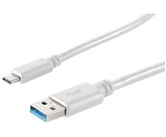 S-Conn USB kabelis USB A-ST į USB 3.1 C-ST tipo, baltas, 1,0 m