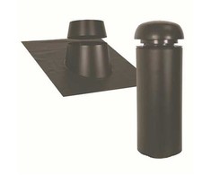 SABETOFLEX Sabeto stogo stogo gaubtas 160, ilgis 600 mm, stogo nuolydis 10–32°, juodas/juodas su „Flex“ danga. (2 vnt. su vamzdžiu ir danga). Tiekiamas BE atramos.