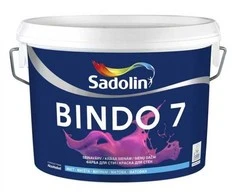 Sienų ir lubų dažai SADOLIN BINDO 7, matiniai, CLR bazė, 2,5 l