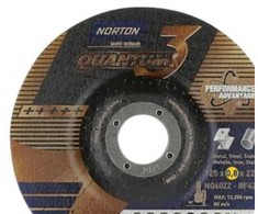 Norton Saint-Gobain Abrasives A/S Pjovimo diskas 125x0,8x22,23 mm - NQ60ZZ-T42 NOR-Quantum3, tinka plienui ir nerūdijančiam plienui